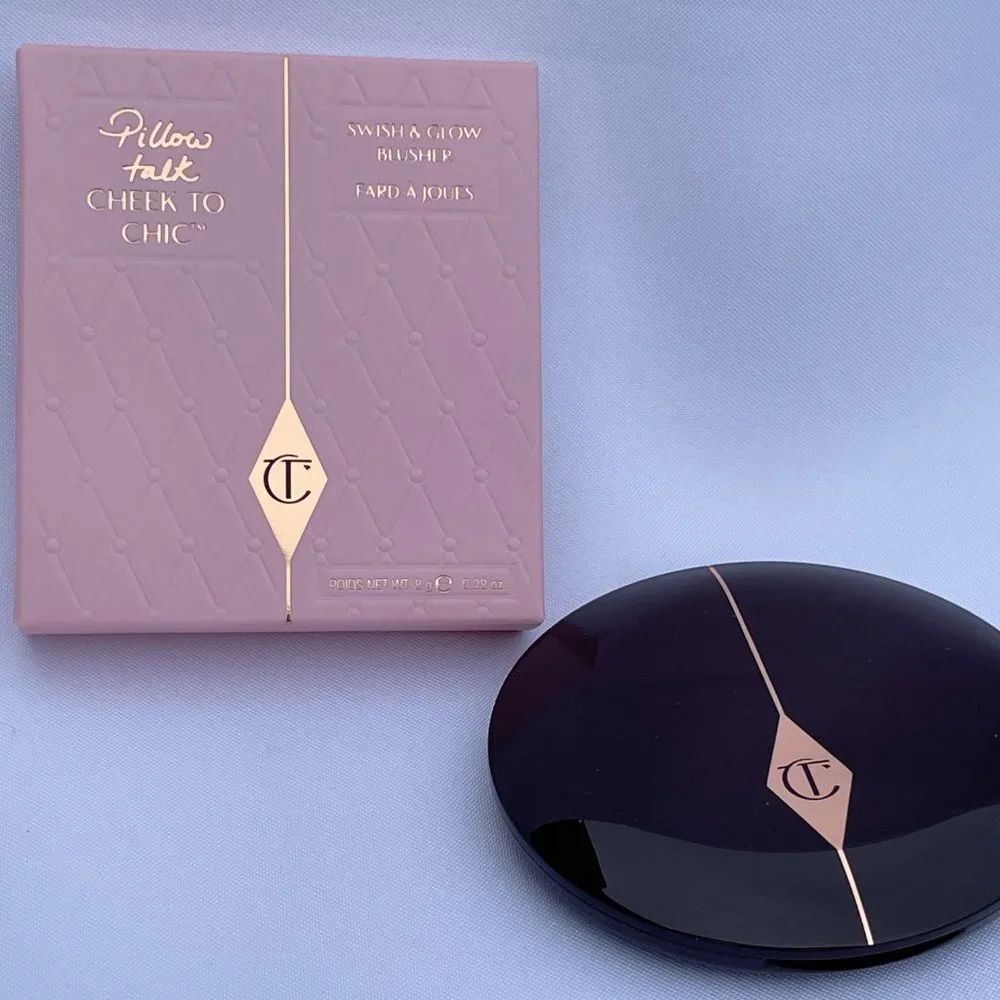 Charlotte Tilbury Beauty-Cheek to Chic Blush Pillow Talk Glow-Full 8 g-BOXED-NEW